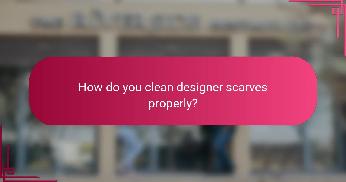 How do you clean designer scarves properly?