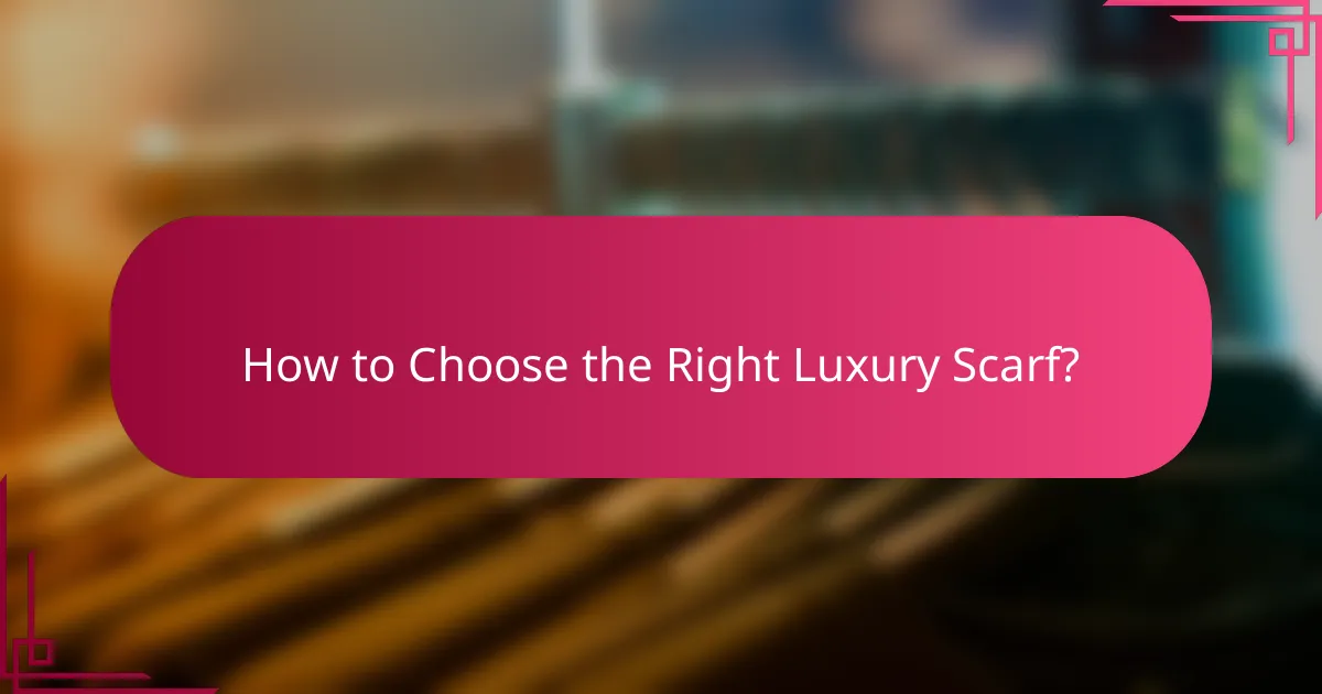 How to Choose the Right Luxury Scarf?