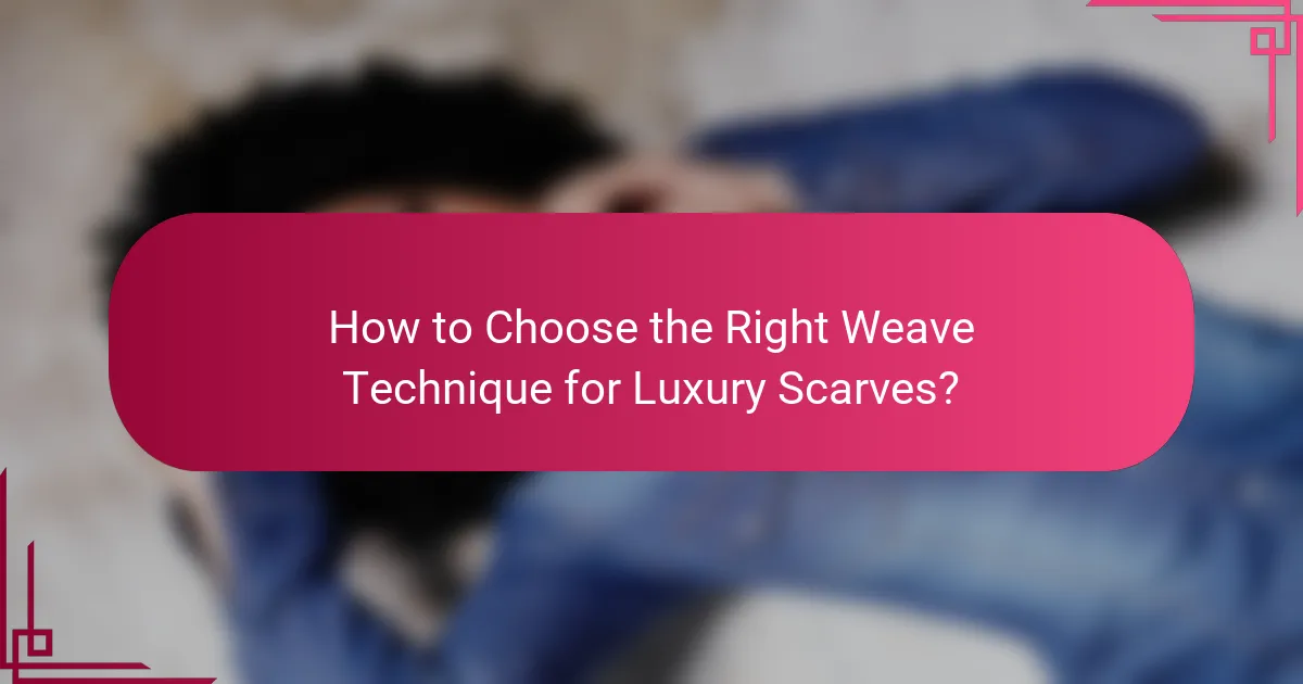 How to Choose the Right Weave Technique for Luxury Scarves?
