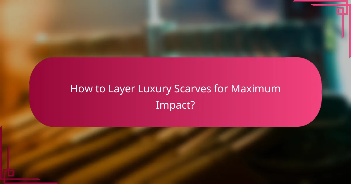 How to Layer Luxury Scarves for Maximum Impact?