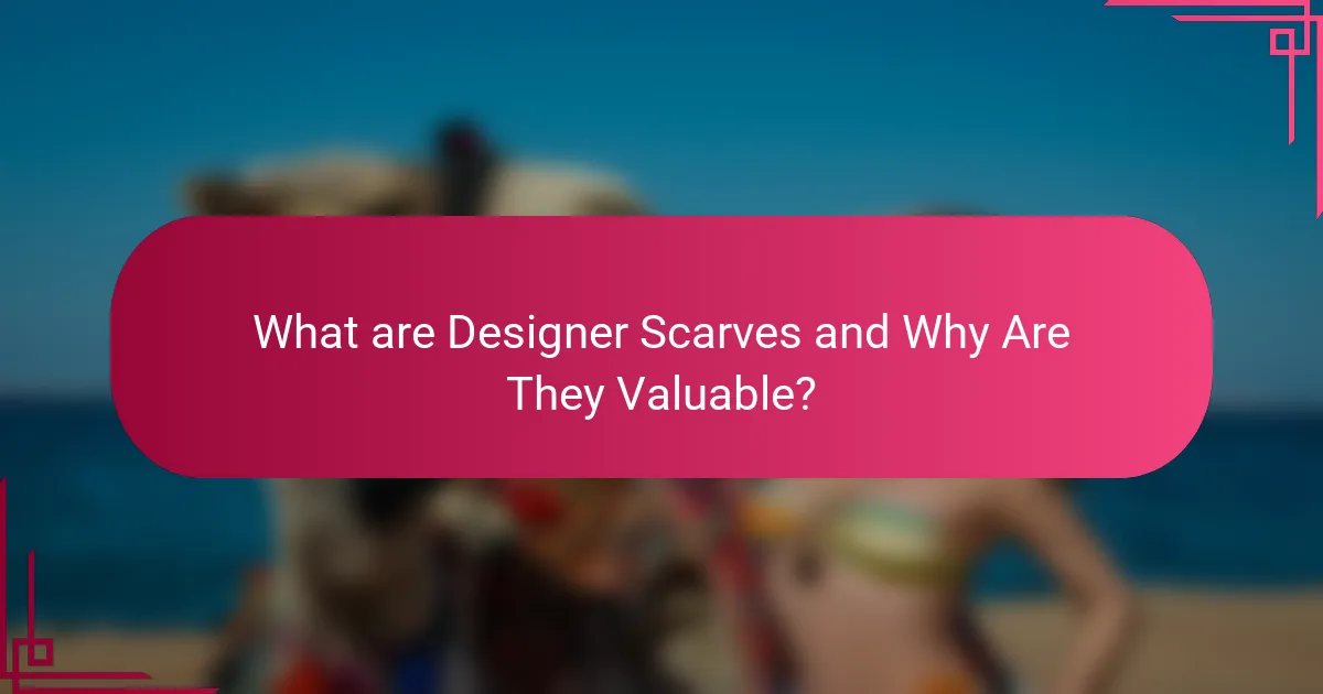 What are Designer Scarves and Why Are They Valuable?