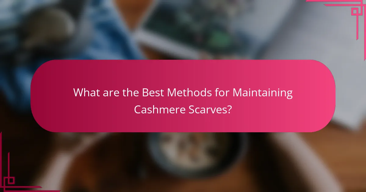 What are the Best Methods for Maintaining Cashmere Scarves?
