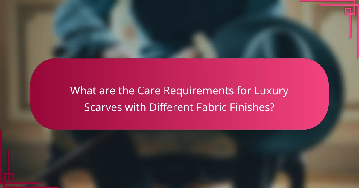 What are the Care Requirements for Luxury Scarves with Different Fabric Finishes?