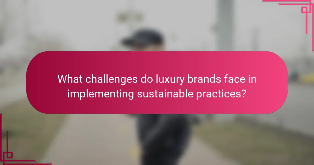 What challenges do luxury brands face in implementing sustainable practices?