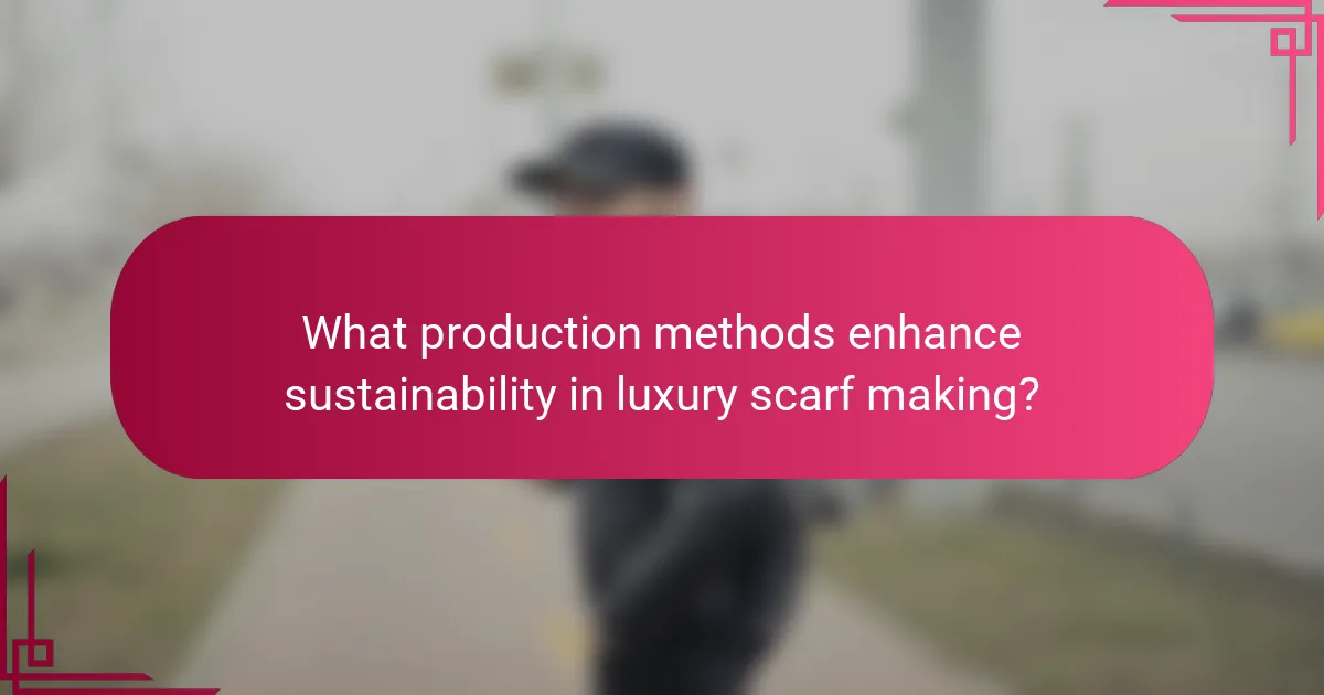 What production methods enhance sustainability in luxury scarf making?
