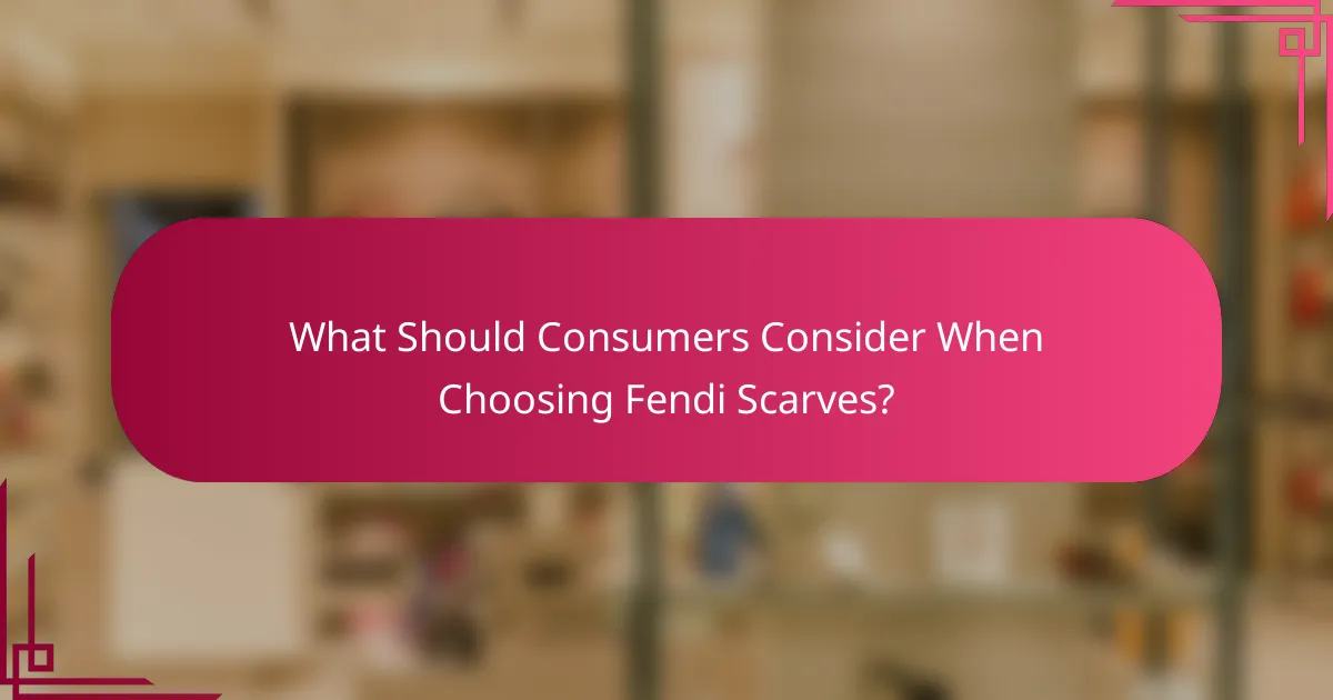 What Should Consumers Consider When Choosing Fendi Scarves?