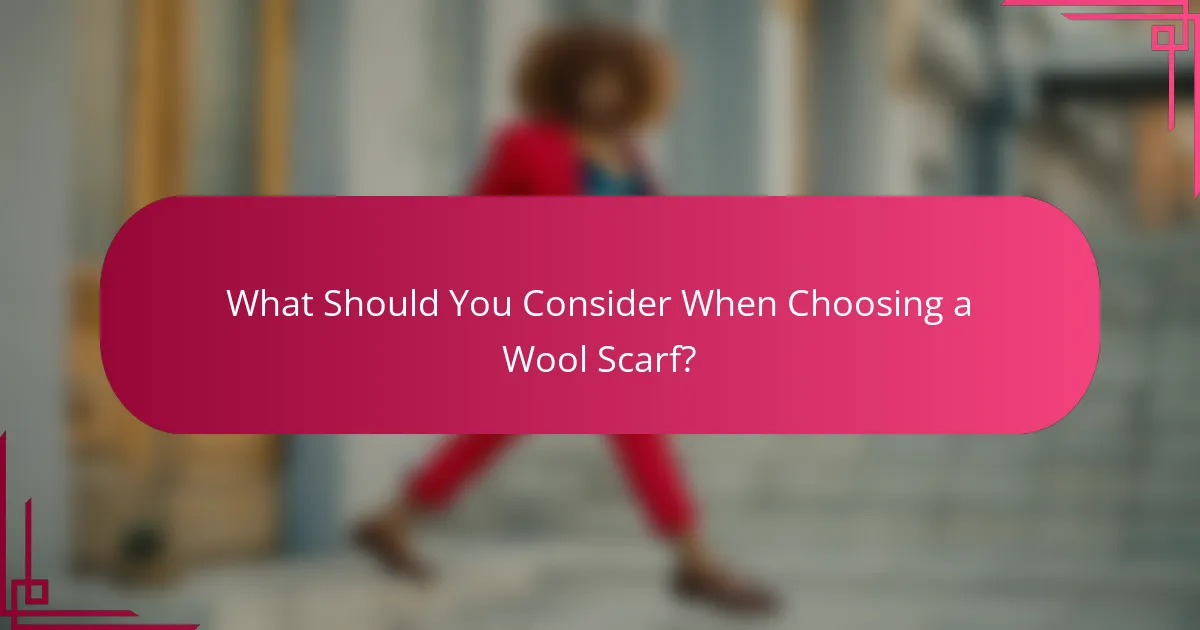 What Should You Consider When Choosing a Wool Scarf?